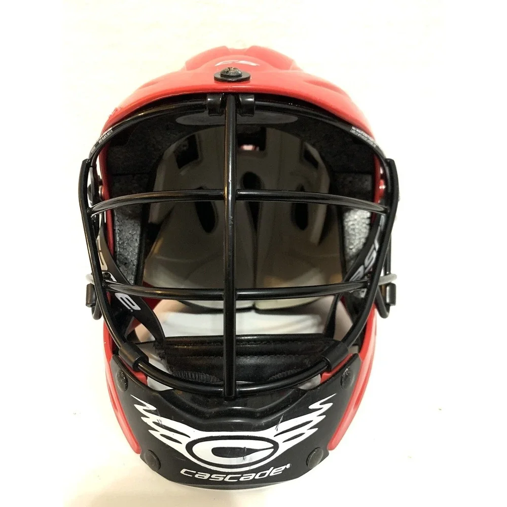 CASCADE CS Lacrosse Helmet Youth One Size Black Mask Chin Strap Full Face OSFM